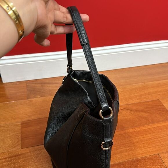 Coach Black Madison Isabelle Leather Hobo Shoulder Bag - Picture 12 of 15